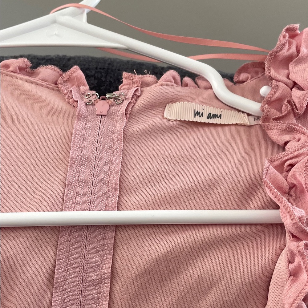 Source Unknown Blush Ruffle Mini Dress